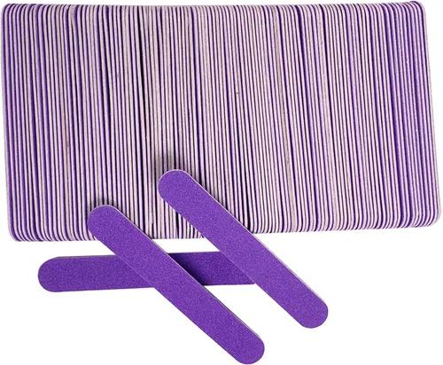 Miniatura 10 de Mini limas de uñas a granel (100 unidades), lima de uñas de doble cara para uñas naturales, juego de herramientas de manicura, lima de uñas