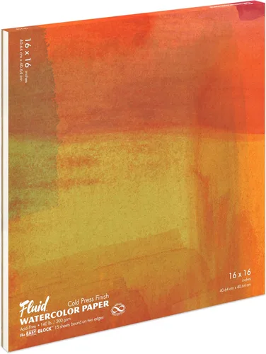 Miniatura 11 de Bloque de papel de acuarela fluida, 6 x 8 pulgadas, 15 hojas, 140 libras (300 g/m²), bloque prensado en frío para pintura artística y medios húmedos