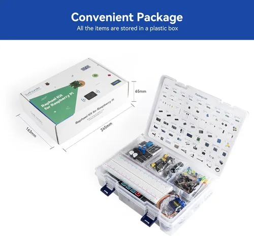 Miniatura 9 de SunFounder Raphael Ultimate Starter Kit para Raspberry Pi 5 4 B 3B B+ 400, Zero 2 W, cumple con RoHS, Python, C Java, tutoriales en línea y cursos
