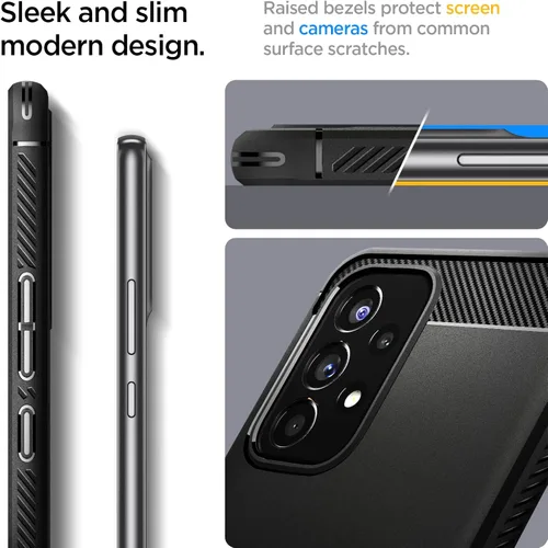 Miniatura 3 de Spigen Funda para Galaxy A53 5G, blindaje resistente [protección de grado militar] - negro mate