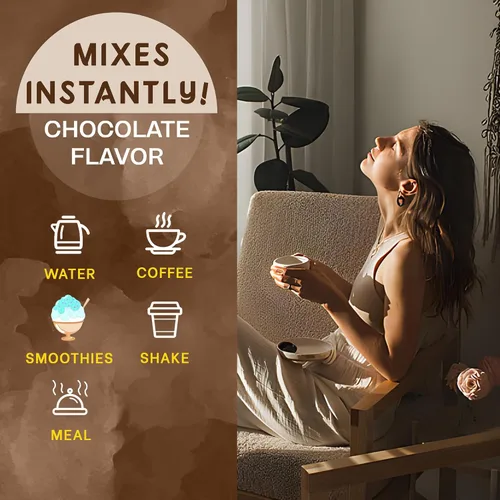 Miniatura 7 de Zammex Péptidos de colágeno+Caldo de huesos de chocolate en polvo