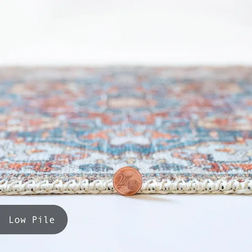 Miniatura 137 de GLN Rugs Traditional Collection - Alfombra de felpilla lavable a máquina, tradicional lavable, antideslizante, alfombra de felpilla de pelo corto