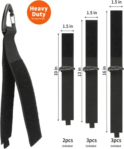 Miniatura 6 de Organizador de cables de extensión (paquete de 8), soporte de cable de extensión para organización y almacenamiento de garaje, correas