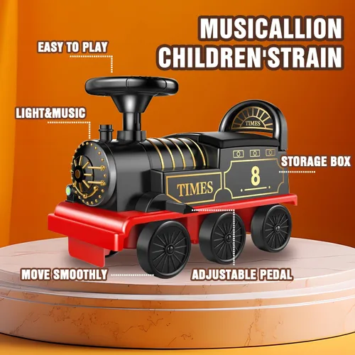 Miniatura 3 de Juguetes de Tren para Montar Conjunto de Tren Eléctrico con Vía de 2 Asientos Vagón de Carga, Música, Luz Regalos de Navidad y Cumpleaños para Niños