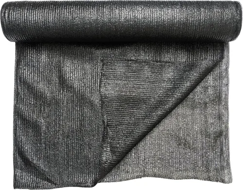 [WindscreenSupplyCo] 60% 5 pies 10 pulgadas x 100 pies, rollo de tela para sombra con ojales, red resistente a los rayos UV para jardín, Negro