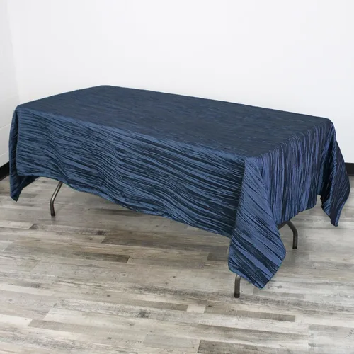 Miniatura 25 de YOUR CHAIR COVERS - Mantel Rectangular de Tafetán Arrugado de 90 x 132 Pulgadas - Azul Polvoriento, Manteles Rectangulares para Mesas Rectangulares