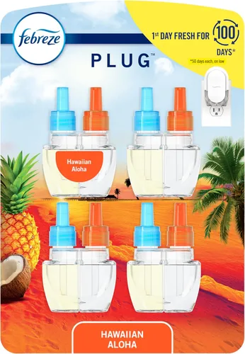 Miniatura 12 de Febreze Ambientador enchufable, repuesto de aceite perfumado que combate el olor, para el hogar, el baño y la cocina, de larga duración, gana brisa