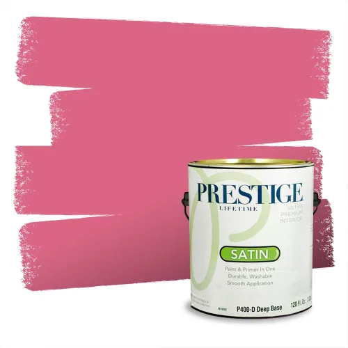 Miniatura 766 de Prestige Paints Pintura exterior e imprimación en uno, 1 galón, plano, coincidencia comparable de Valspar* Amber Rose*