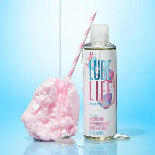 Miniatura 7 de Lube Life - Lubricante personal a base de agua, sabor algodón de azúcar, para hombres, mujeres y parejas, sin azúcar añadido, 8 onzas líquidas