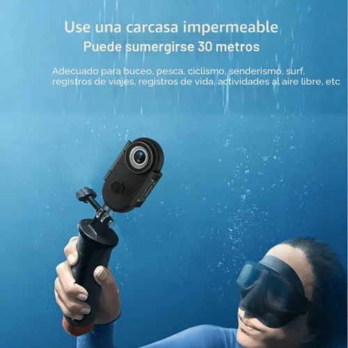 Miniatura 6 de Mini cámara corporal H88, 1080P FHD cámara de acción portátil, cámara de cuerpo del tamaño del pulgar y funda impermeable 30M bajo el agua