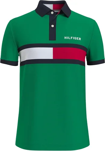 Miniatura 3 de Tommy Hilfiger Men's Short Sleeve Cotton Pique Flag Polo in Regular Fit