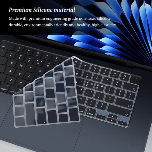 Miniatura 4 de Funda de teclado coreano para Apple MacBook Air 2025 2024 2023 con chip M4 M3 M2 de 15.3 pulgadas A3241 A3114 A2941, MacBook Air de 13.6 pulgadas