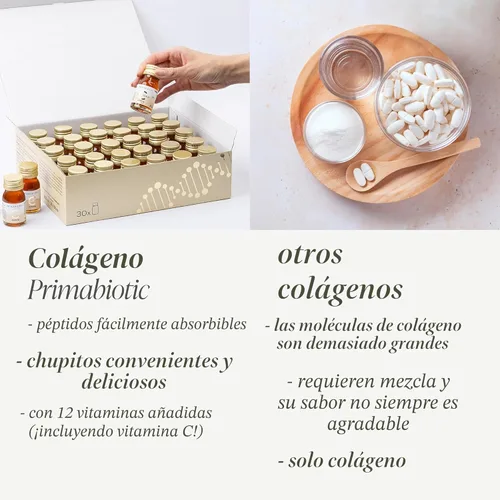 Miniatura 5 de PRIMABIOTIC Colágeno Líquido - Alto Contenido de Colágeno [10,000 Mg] Por Porción - Colágeno Hidrolizado y 12 Vitaminas - Sin Gluten - 900 Ml - Pack