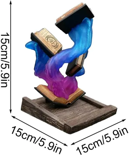 Miniatura 2 de Thyggzjbs Torre de Dados de Libro Mágico, Torre de Dados Tomes of Magics, Torre de Dados Mágicos, Torre de Dados de Libro Grande, Adornos, Esferas