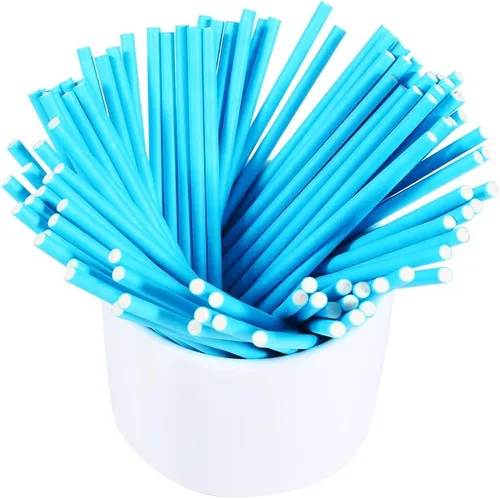 Palitos coloridos para piruletas, 100 unidades por juego de palillos coloridos de papel, palitos de papel para dulces de papel para decoración de