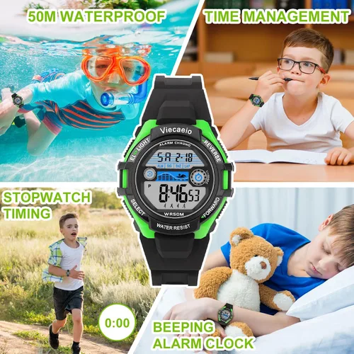 Miniatura 3 de Kids Digital Watch for Boys Girls, Waterproof LED Colorful Lights Sports Watch Suitable for 5-17 Years Old Teenagers (with Gift Box)