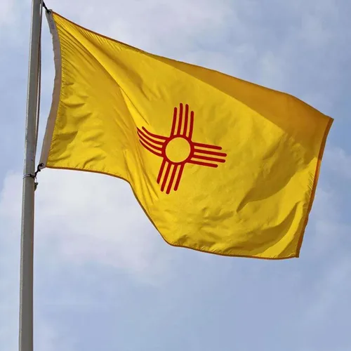 Miniatura 6 de Bandera del estado de Nuevo México de doble cara 3 x 5 para exteriores, las banderas NM de larga duración, nailon 210D resistente, rayas cosidas