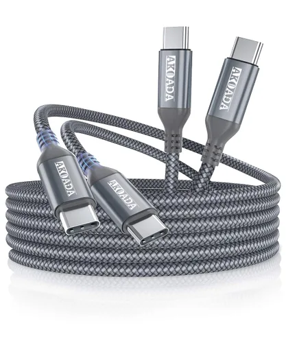 AkoaDa - Cable USB-C a USB-C de 100 W de 10 pies Gris