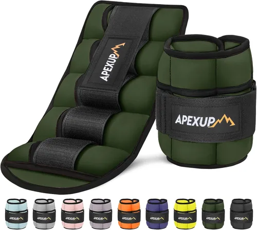 APEXUP 10 libras/par de pesas de tobillo ajustables para mujeres y hombres, correas de peso modularizadas para piernas para yoga, caminar, correr,