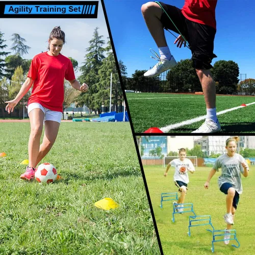Miniatura 6 de HOTOOLME Conjunto de equipos de entrenamiento de agilidad, Equipo de entrenamiento de fútbol para niños,Equipo de entrenamiento de fútbol,Equipo