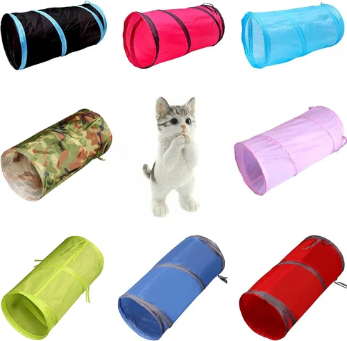 Miniatura 19 de iCAGY Túnel interactivo para gatos de interior, juguetes de túnel de conejo, juguetes para mascotas, túneles de juego para gatos, gatitos, conejos
