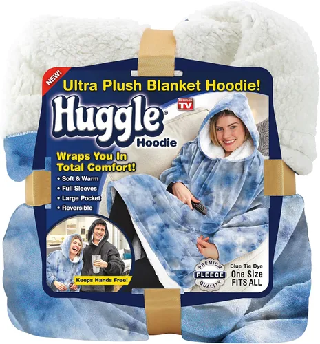 Miniatura 7 de Ontel Huggle - Sudadera con capucha de gran tamaño para hombres y mujeres, sudadera de forro polar suave, capucha gigante, bolsillos y mangas grandes