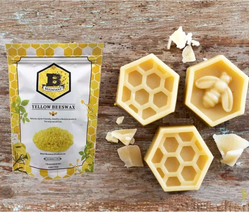 Miniatura 4 de Beesworks, gránulos de cera de abeja amarillos (2 libras).