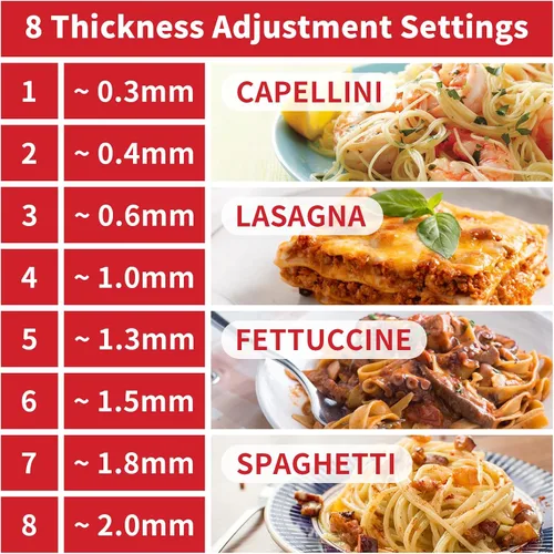 Miniatura 5 de Juego de accesorios para pasta totalmente de metal 3 en 1 para batidora de pie KitchenAid, incluye rodillo de lámina de pasta, cortador