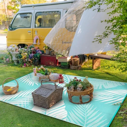 Miniatura 3 de GENIMO - Tapete reversible e impermeable para patios y exteriores, oferta, paja de plástico, para áreas grandes, campamentos, RV, pícnics, terrazas