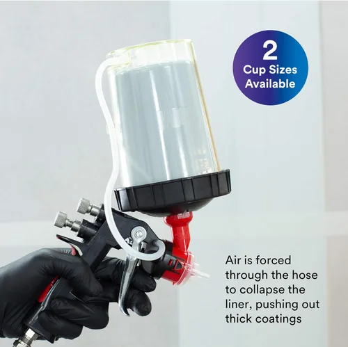 Miniatura 4 de 3M PPS 2.0 H/O - Vaso de presión con manguera de aire, 26124, grande, 28 onzas, uso con pistola de pulverización 3M Accuspray HGP para pinturas