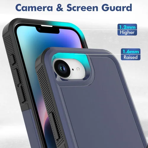 Miniatura 399 de Jeylly Funda para iPhone SE/Funda para iPhone 5S, Exterior de Plástico Duro que Absorbe Golpes + Interior de Silicona de Goma Defensor contra
