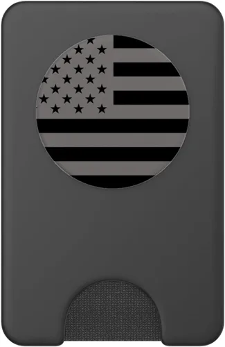 Miniatura 2 de PopSockets PopWallet de bandera estadounidense negra para MagSafe