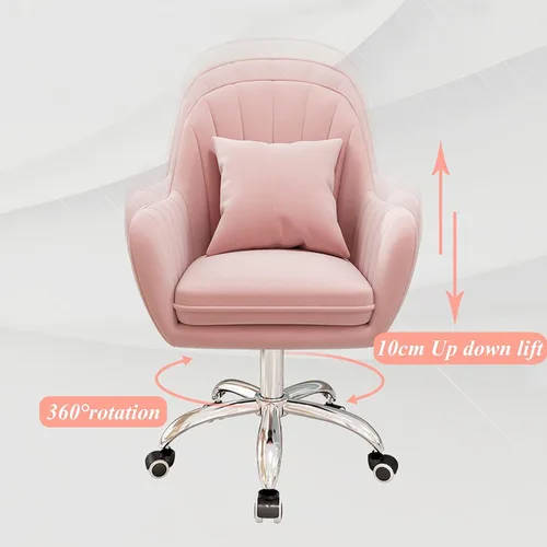 Miniatura 4 de Silla giratoria de 360° para computadora, silla de oficina en casa, ergonómica, respaldo medio, ajustable, silla de escritorio para el hogar