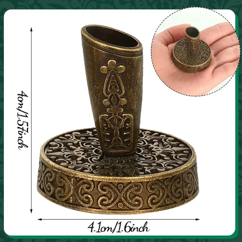 Miniatura 3 de Bolígrafo de plumas y soporte de bolígrafo de metal vintage, tinta negra, pluma de plumas vintage con 5 piezas de repuesto para boda, firma