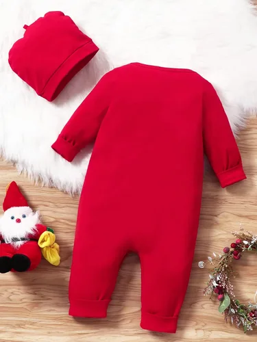 Miniatura 3 de Mameluco de algodón para bebé niño y niña mameluco de muñeco de nieve para bebé traje de 2 piezas ropa de otoño e invierno