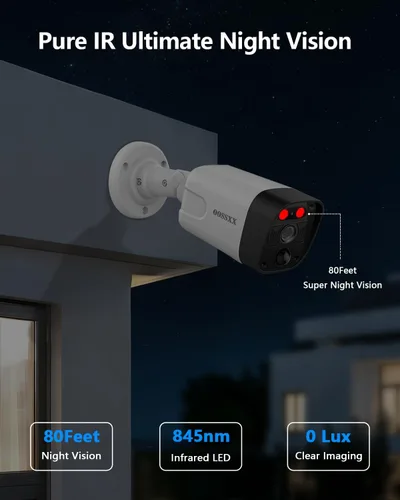 Miniatura 8 de Cámara de seguridad PoE complementaria 4K 8MP para sistemas PoE NVR, cámara de expansión IP bala, gran angular de 130°, audio de 2 vías, detección