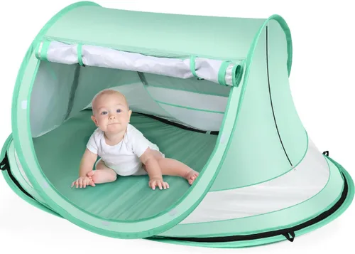 Miniatura 9 de Baby Beach Tent,Large Pop Up Beach Tent Sun Shade for Beach,Portable Baby Travel Tent with Mosquito Net,Indoor Baby Play Tent,UPF 50+ UV Protection