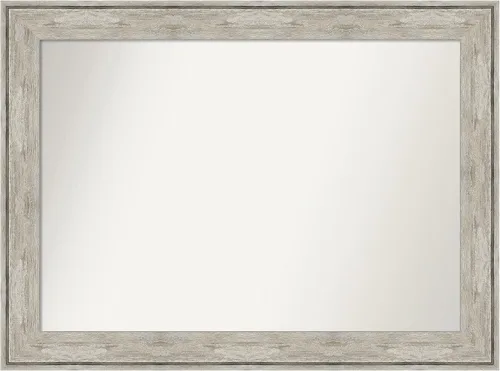 Miniatura 412 de Amanti Art Espejo de baño plateado para sobre fregadero, 28 x 47 pulgadas, espejo rectangular de plata imperial, marco de madera tradicional de gran