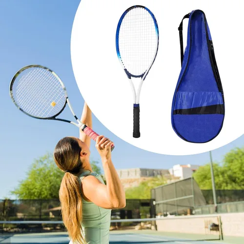 Miniatura 2 de Raqueta de tenis portátil resistente a los golpes con bolsa de transporte para parque, mujeres, hombres, principiantes, adultos, jugadores