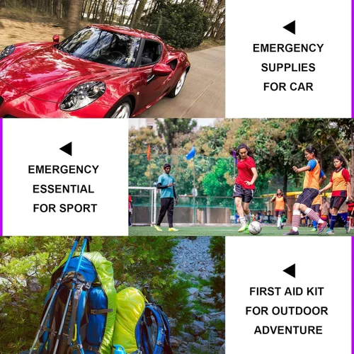 Miniatura 6 de Kit de Primeros Auxilios Pequeño-Compacto-Suministros de Recambio-Elementos Básicos de Emergencia - 300 PIEZAS Elementos Esenciales para el Hogar