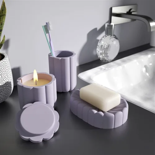 Miniatura 6 de BOOWAN NICOLE Jabonera Molde de Silicona DIY Accesorios de Baño Set Herramientas para Hacer