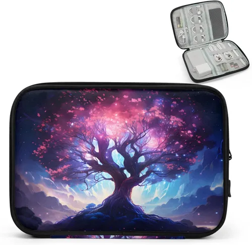 Miniatura 21 de Estuche organizador de viaje de calabaza de arce, bolsa de almacenamiento de cables para cables, cargador, teléfono, disco duro