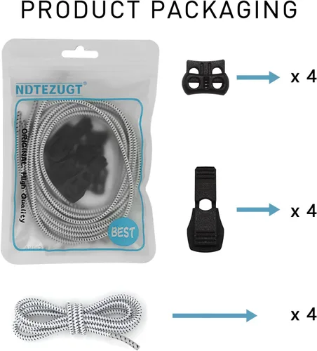 Miniatura 3 de NDTEZUGT 2 pares de cordones elásticos de repuesto para sandalias Keen, sin atar, redondos, sin atar, para adultos y niños