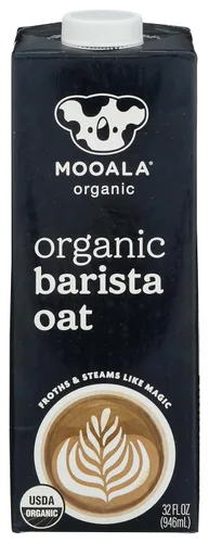 Mooala Barista Oatmilk - Crema a base de avena estable para café y matcha, orgánica, sin OMG, caja 1 de 32 onzas líquidas (1 paquete, 32 onzas
