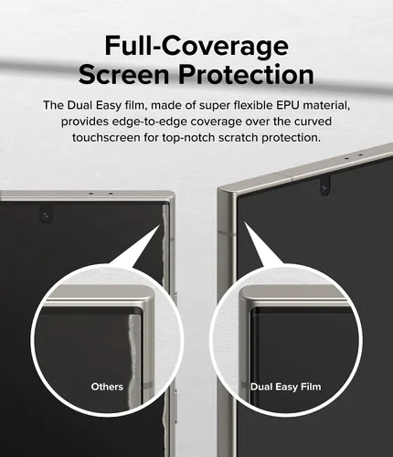 Miniatura 3 de Ringke Película doble fácil [protección de 4 capas] compatible con Samsung Galaxy S24 Ultra Protector de pantalla 5G, revestimiento de reparación