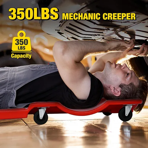 Miniatura 5 de Nilight Plataforma mecánica de plástico de 40" - Plataforma mecánica resistente de 40 pulgadas con reposacabezas acolchado y 6 ruedas, capacidad