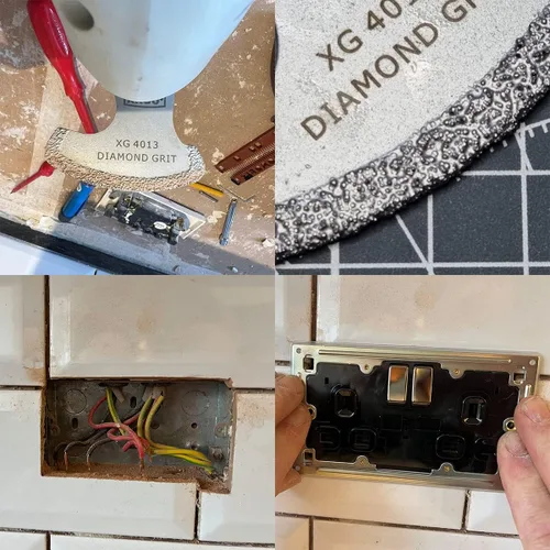 Miniatura 9 de XXGO 4 piezas de cuchillas oscilantes de diamante multiherramienta para quitar lechada de arena XG4202S Lo mejor para la eliminación de lechada