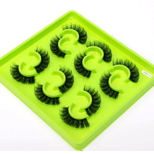 Miniatura 28 de Paquete de 6 pares de pestañas postizas esponjosas de imitación natural de visón sintético 3D (3DQG-125)
