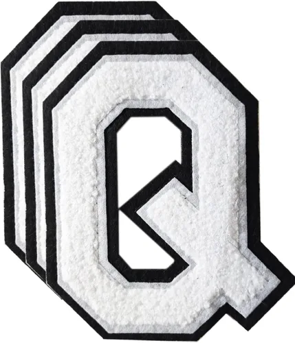 Miniatura 30 de 3 parches de números de chenilla negra, tamaño grande de 4-1/2" parches de números para planchar, parches universitarios para ropa, 8" Borde oro rosa