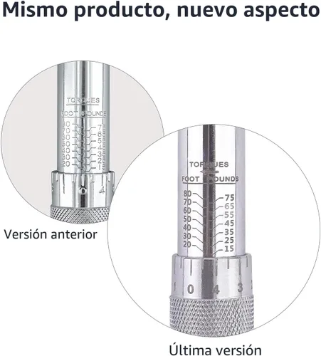 Miniatura 8 de Amazon Basics Llave dinamométrica de clic de accionamiento de 3/8 pulgadas - 15-80 ft.-lb, 20.4-108.5 Nm